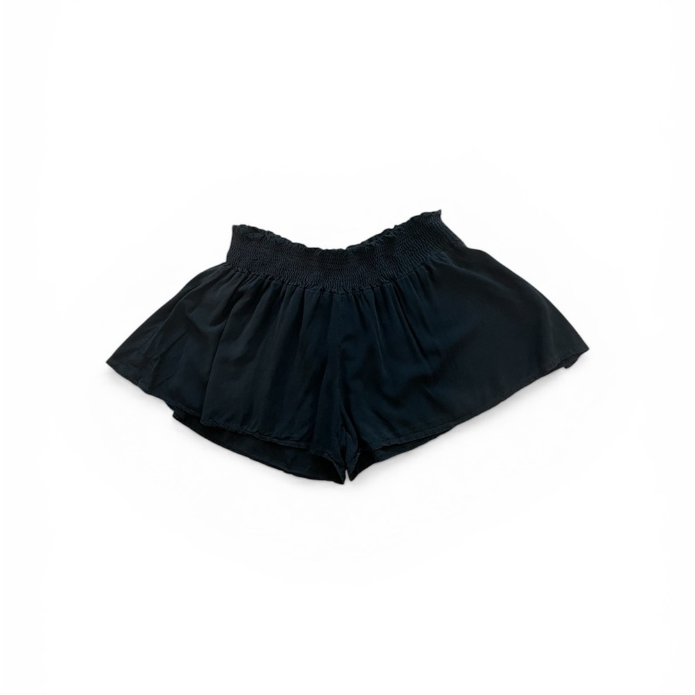Brandy Melville Black Smocked-Waist Flow Shorts